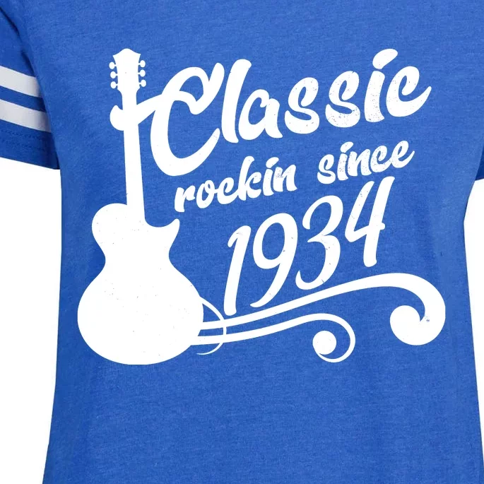 90th Birthday Classic Rockin Since 1934 Enza Ladies Jersey Football T-Shirt