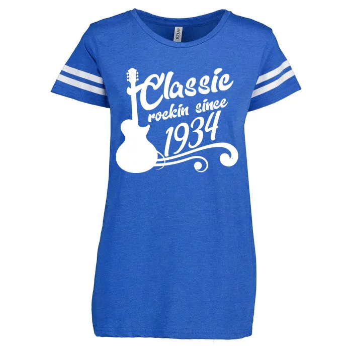 90th Birthday Classic Rockin Since 1934 Enza Ladies Jersey Football T-Shirt