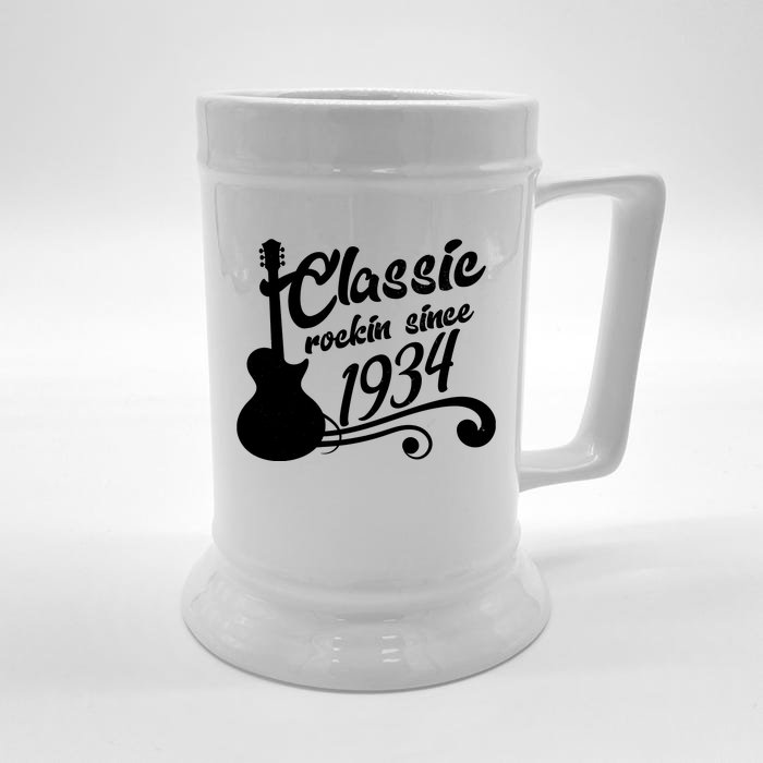 90th Birthday Classic Rockin Since 1934 Front & Back Beer Stein