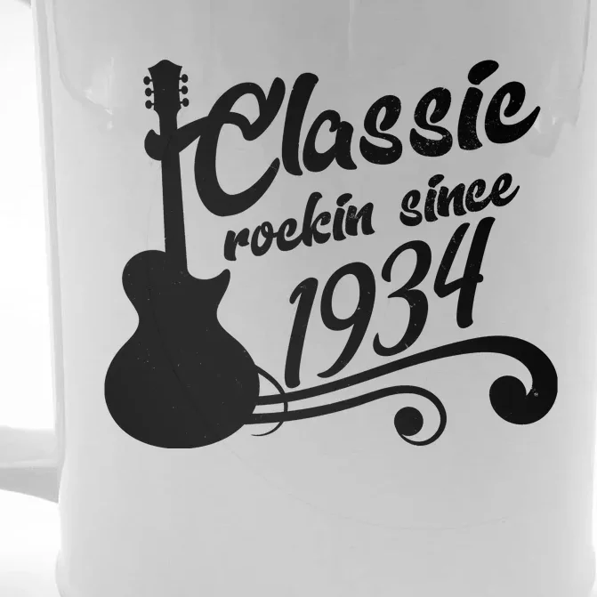 90th Birthday Classic Rockin Since 1934 Front & Back Beer Stein