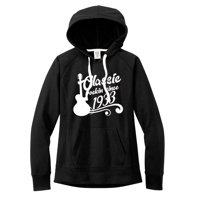 90th Birthday Classic Rockin Since 1933 Women's Fleece Hoodie