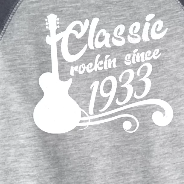 90th Birthday Classic Rockin Since 1933 Toddler Fine Jersey T-Shirt