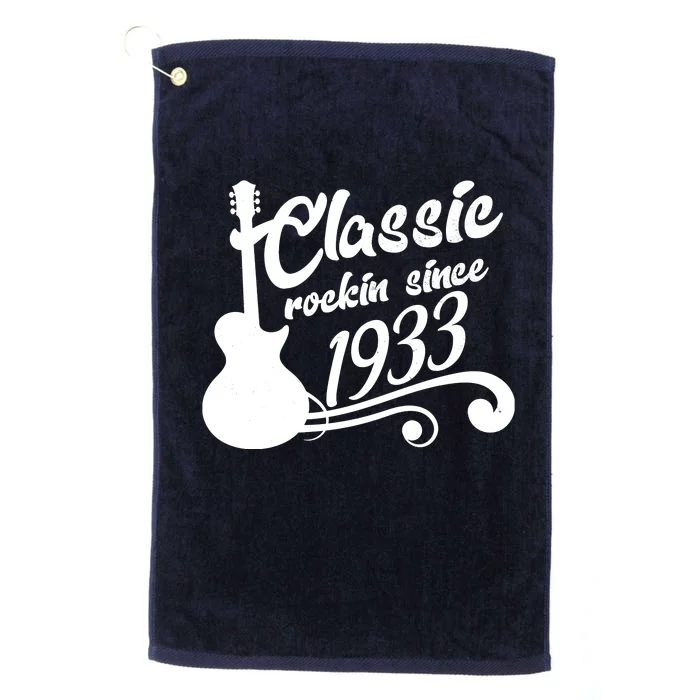 90th Birthday Classic Rockin Since 1933 Platinum Collection Golf Towel