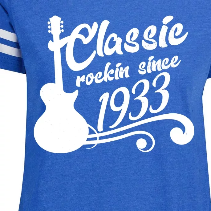 90th Birthday Classic Rockin Since 1933 Enza Ladies Jersey Football T-Shirt