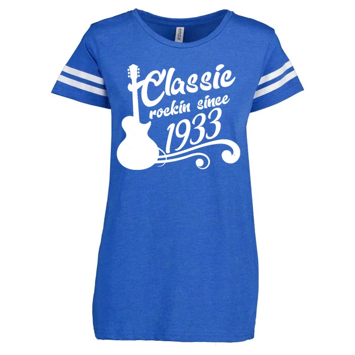 90th Birthday Classic Rockin Since 1933 Enza Ladies Jersey Football T-Shirt