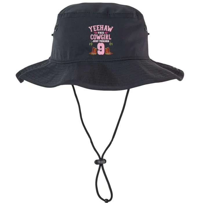 9th Birthday Cowgirl YEEHAW Western Themed Birthday Legacy Cool Fit Booney Bucket Hat