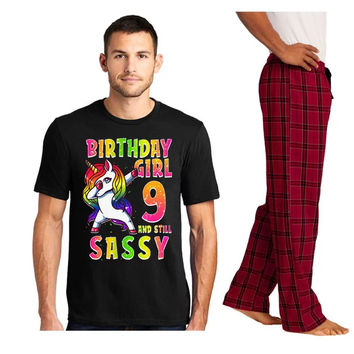 9th Birthday Dabbing Unicorn 9 Years Old & Still SASSY Pajama Set