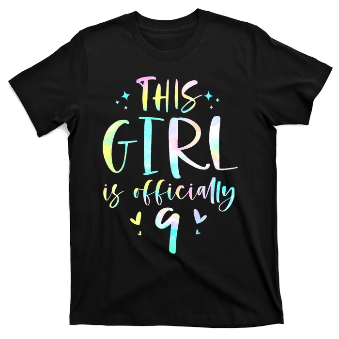 9th Birthday For Girls 9 Years Old Being Awesome Gift T-Shirt