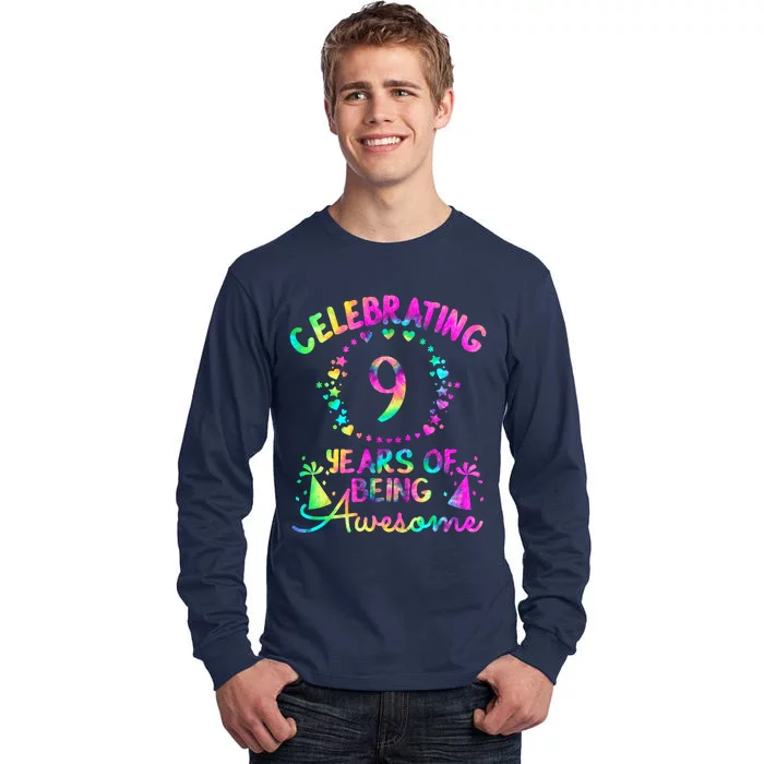 9 Birthday Girl 9 Years Old Birthday Gift Tall Long Sleeve T-Shirt