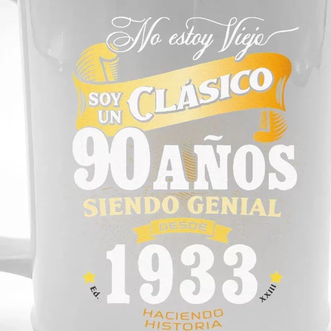 90th Birthday Gift For In Spanish Regalo Cumpleanos 90 Front & Back Beer Stein