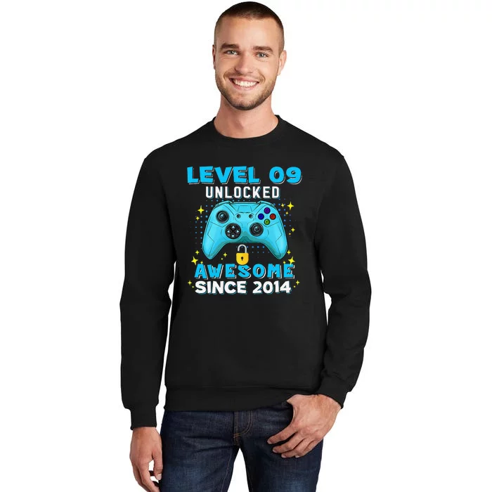 9th Birthday Gifts Level 9 Unlocked 9 Years Old Gamer Cute Sweatshirt