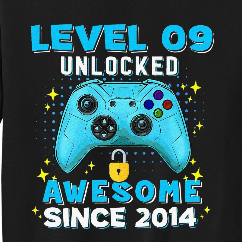 9th Birthday Gifts Level 9 Unlocked 9 Years Old Gamer Cute Sweatshirt