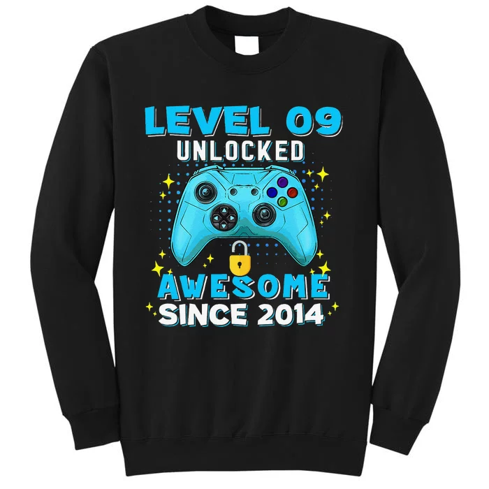 9th Birthday Gifts Level 9 Unlocked 9 Years Old Gamer Cute Sweatshirt