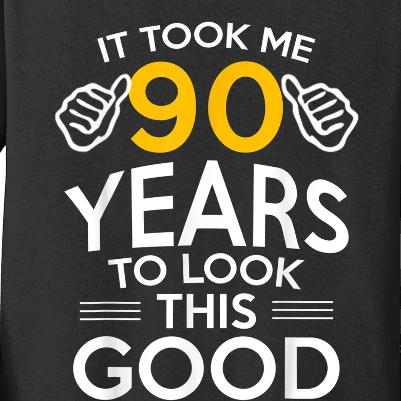 90th Birthday Gift, Took Me 90 Years - 90 Year Old shirt Kids Long Sleeve Shirt