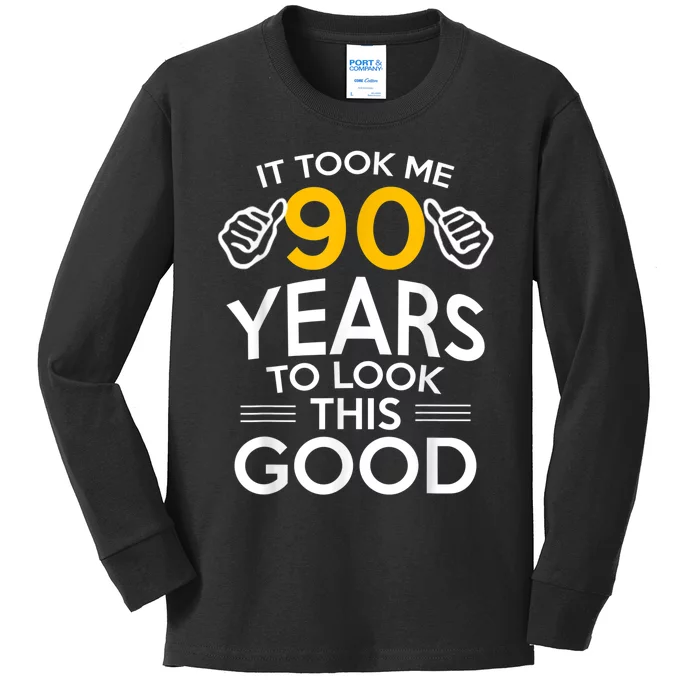 90th Birthday Gift, Took Me 90 Years - 90 Year Old shirt Kids Long Sleeve Shirt