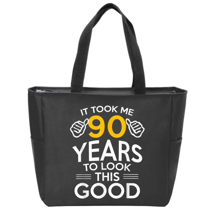 90th Birthday Gift, Took Me 90 Years - 90 Year Old shirt Zip Tote Bag