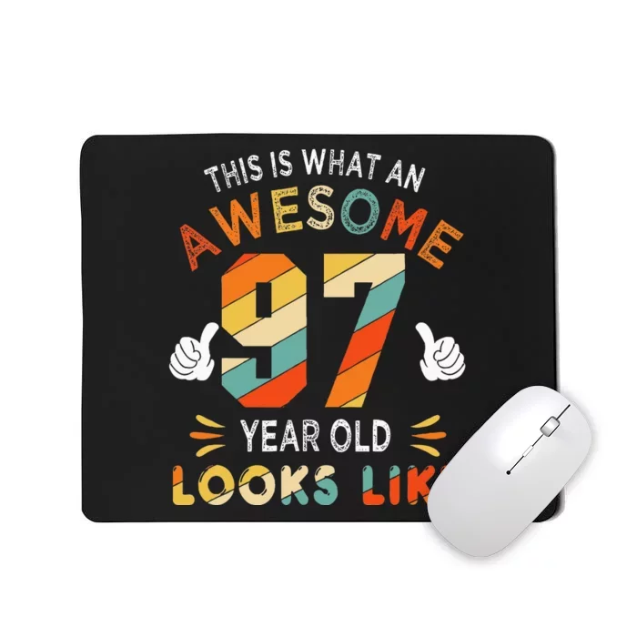 97th Birthday Gifts 97 Years Old looks Like Funny 97th Bday Mousepad