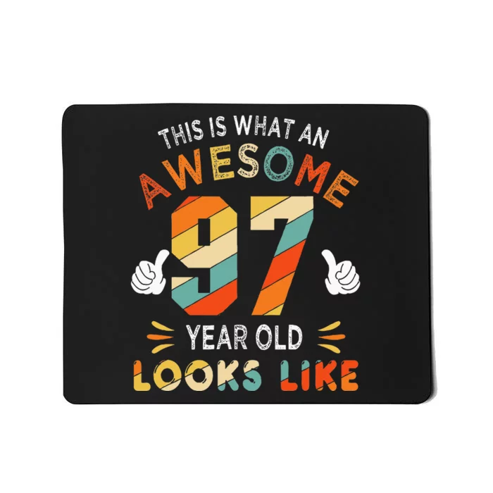 97th Birthday Gifts 97 Years Old looks Like Funny 97th Bday Mousepad