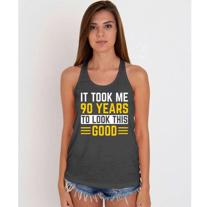 90Th Birthday It Took Me 90 Years To Look This Good Women's Knotted Racerback Tank