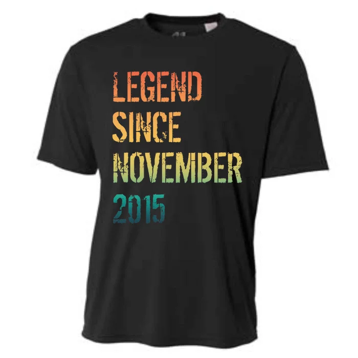 9th Birthday Legend Born November 2015 Cooling Performance Crew T-Shirt