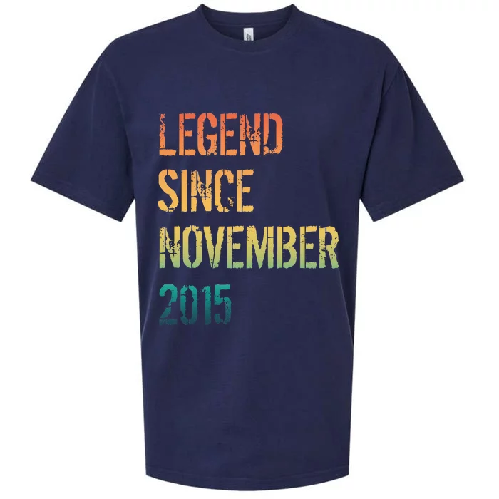 9th Birthday Legend Born November 2015 Sueded Cloud Jersey T-Shirt