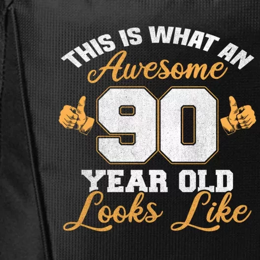 90th Birthday Novelty Gift Awesome 90 Year Old Cool Gift City Backpack