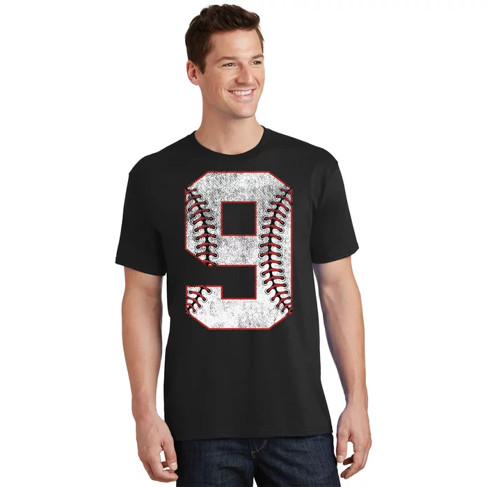 9th Birthday party Nine 9 Year Old Baseball Bday T-Shirt