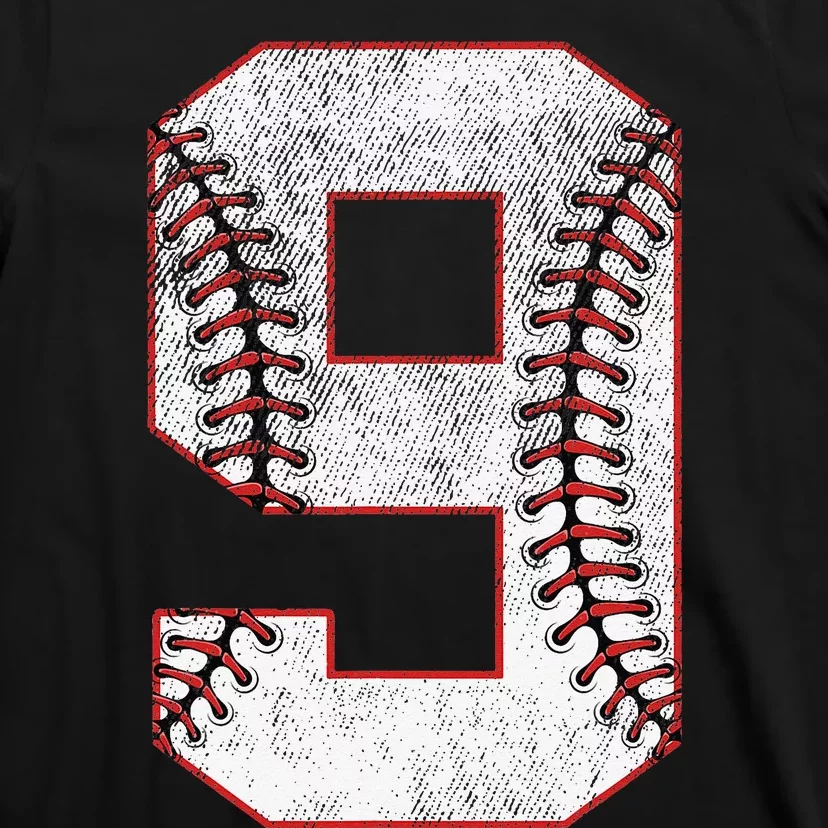 9th Birthday party Nine 9 Year Old Baseball Bday T-Shirt