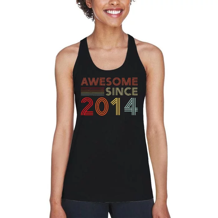 9yr BDay Son Boy Funny 2014 9th 9 Year Old Birthday Women's Racerback Tank