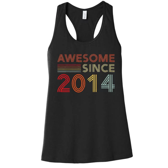 9yr BDay Son Boy Funny 2014 9th 9 Year Old Birthday Women's Racerback Tank