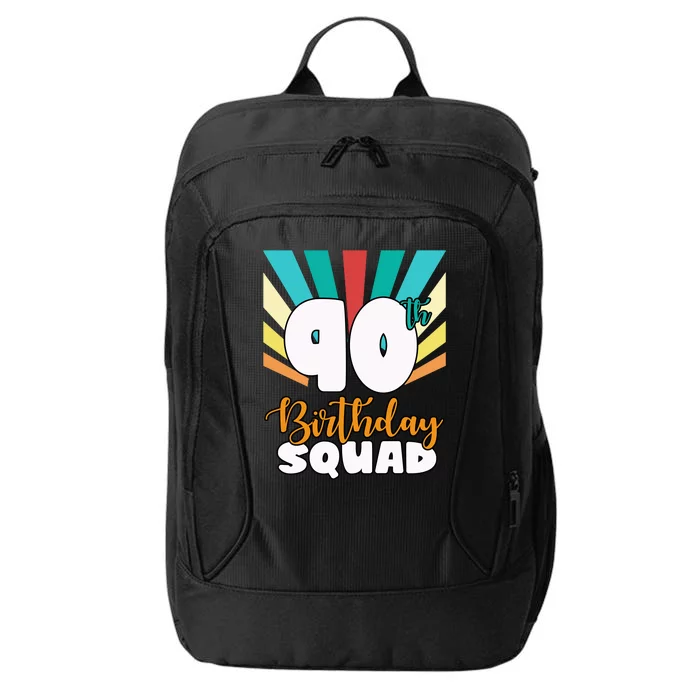 90th Birthday Squad 90 Years Old City Backpack