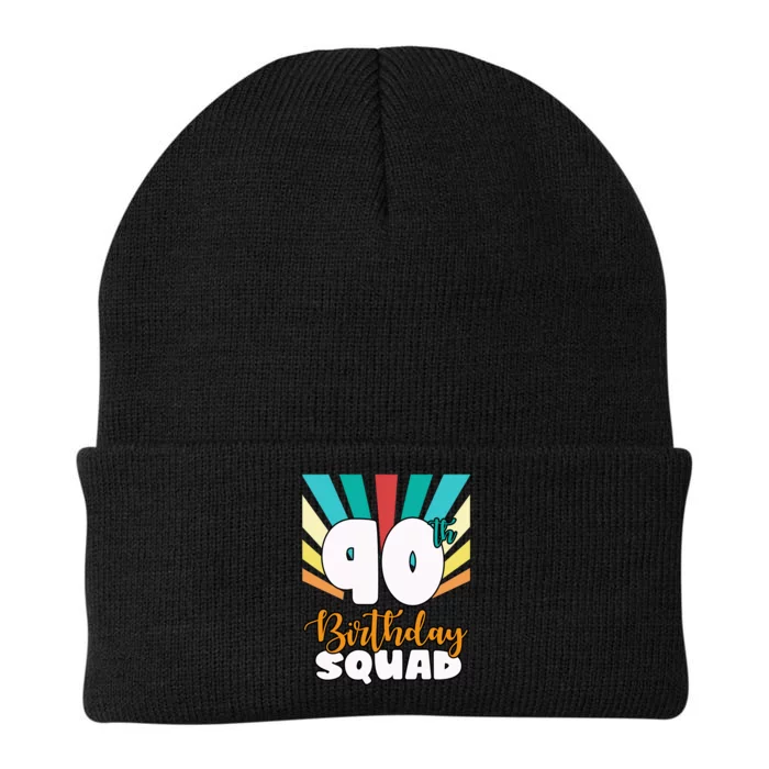 90th Birthday Squad 90 Years Old Knit Cap Winter Beanie