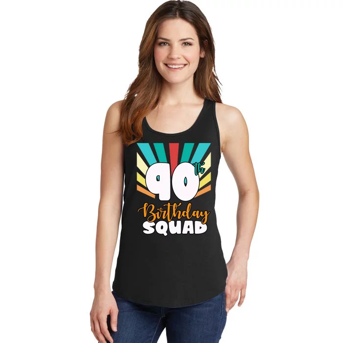 90th Birthday Squad 90 Years Old Ladies Essential Tank