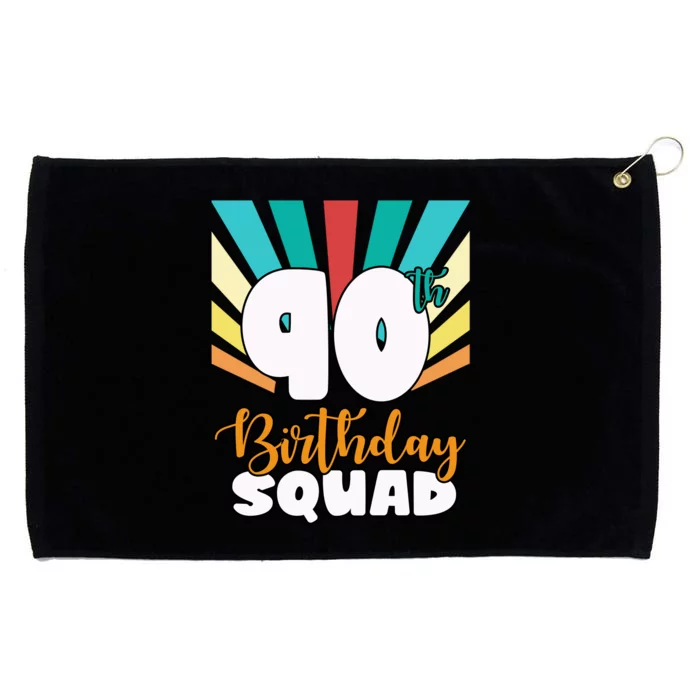 90th Birthday Squad 90 Years Old Grommeted Golf Towel