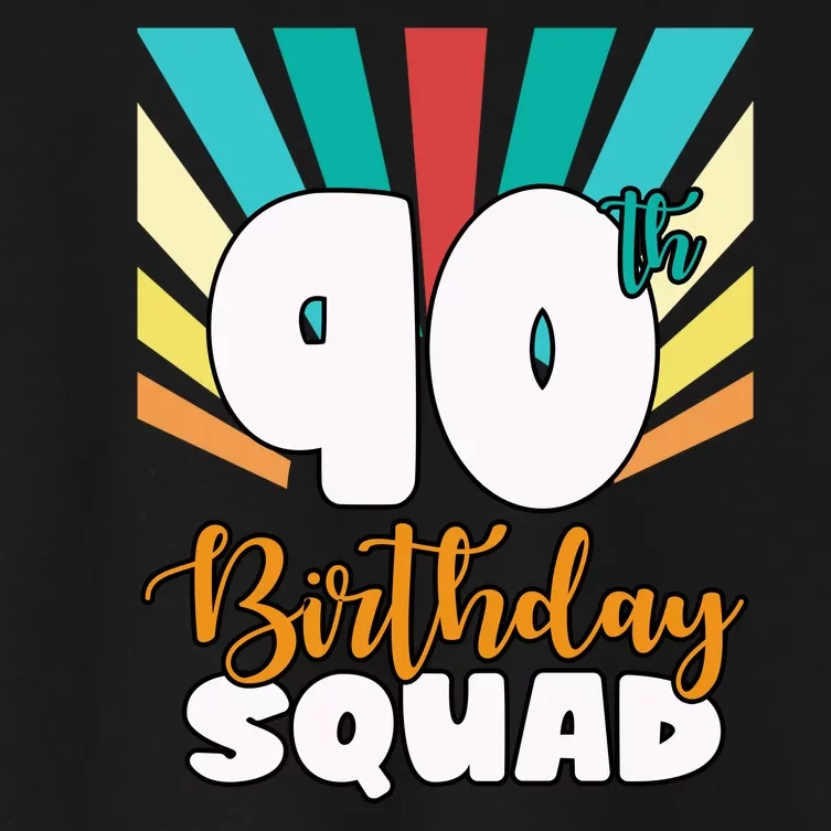 90th Birthday Squad 90 Years Old Women's Crop Top Tee