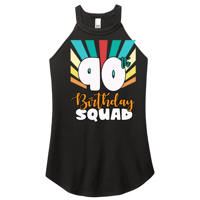 90th Birthday Squad 90 Years Old Women’s Perfect Tri Rocker Tank