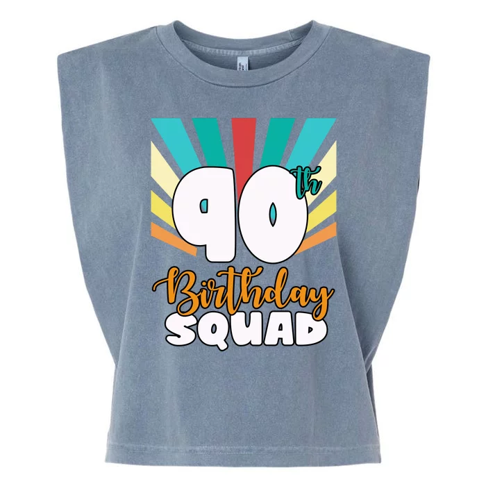 90th Birthday Squad 90 Years Old Garment-Dyed Women's Muscle Tee