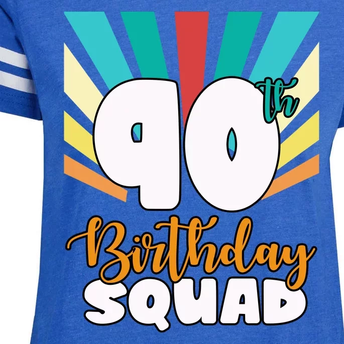 90th Birthday Squad 90 Years Old Enza Ladies Jersey Football T-Shirt