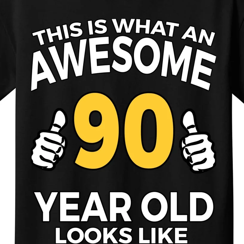 90th Birthday T Funny 90 Years Old Gifts Kids T-Shirt