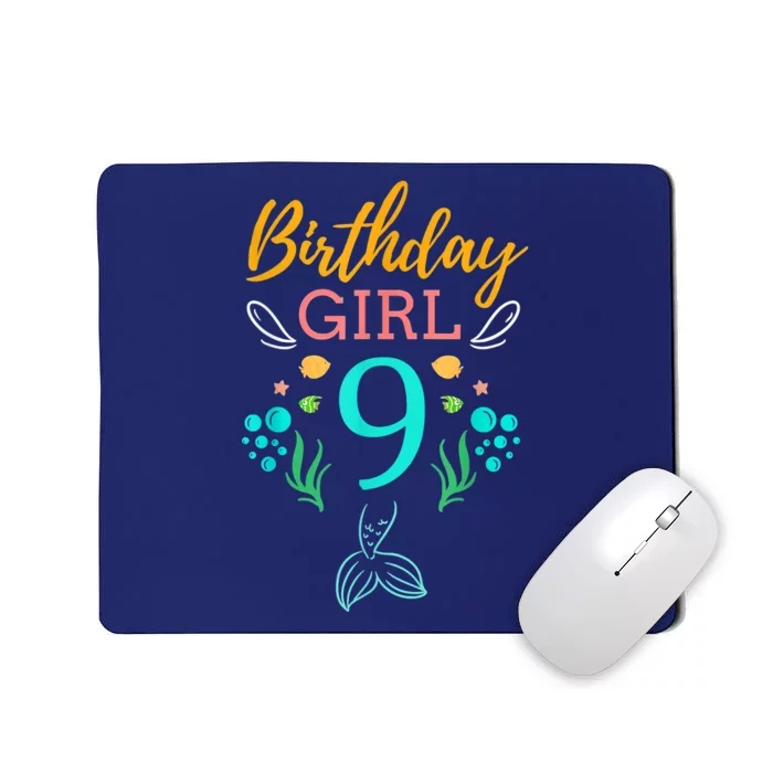 9th Birthday This Mermaid Is 9 Years Old Mousepad