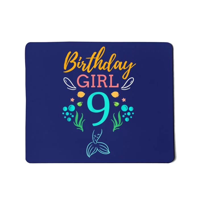 9th Birthday This Mermaid Is 9 Years Old Mousepad