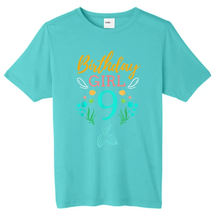 9th Birthday This Mermaid Is 9 Years Old ChromaSoft Performance T-Shirt