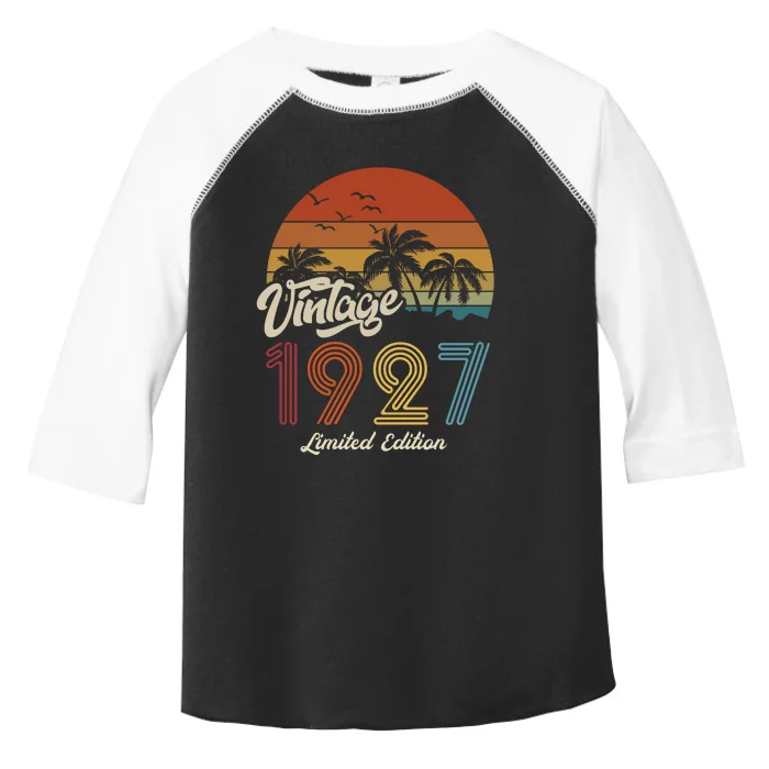 96th Birthday Vintage Limited Edition 1927 Toddler Fine Jersey T-Shirt