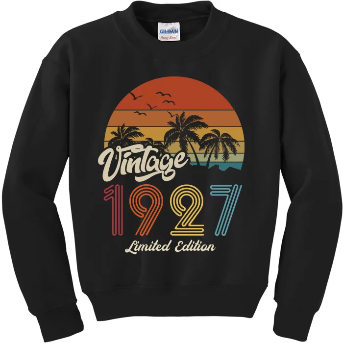 96th Birthday Vintage Limited Edition 1927 Kids Sweatshirt