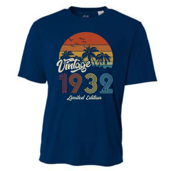 91st Birthday Vintage Limited Edition 1932 Cooling Performance Crew T-Shirt