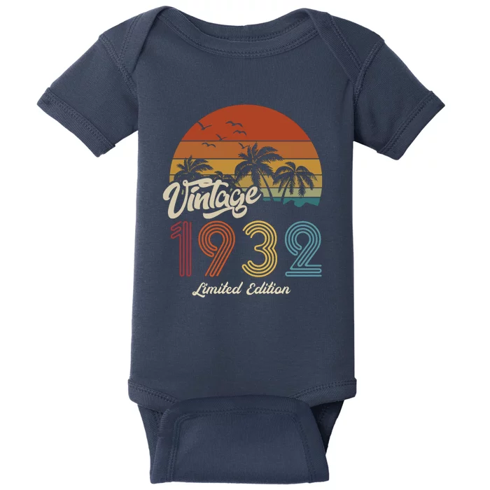 91st Birthday Vintage Limited Edition 1932 Baby Bodysuit