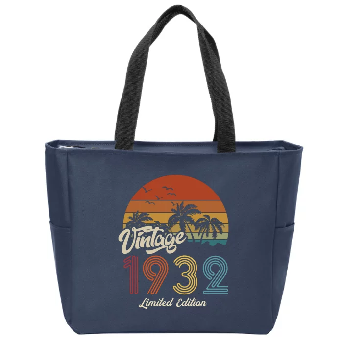 91st Birthday Vintage Limited Edition 1932 Zip Tote Bag