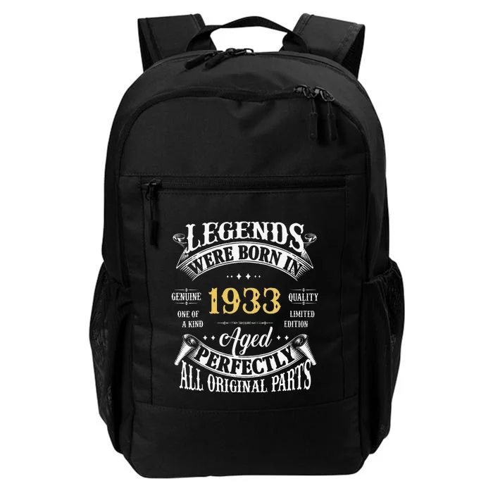 90th Birthday Vintage Legends Born In 1933 90 Years Old Daily Commute Backpack