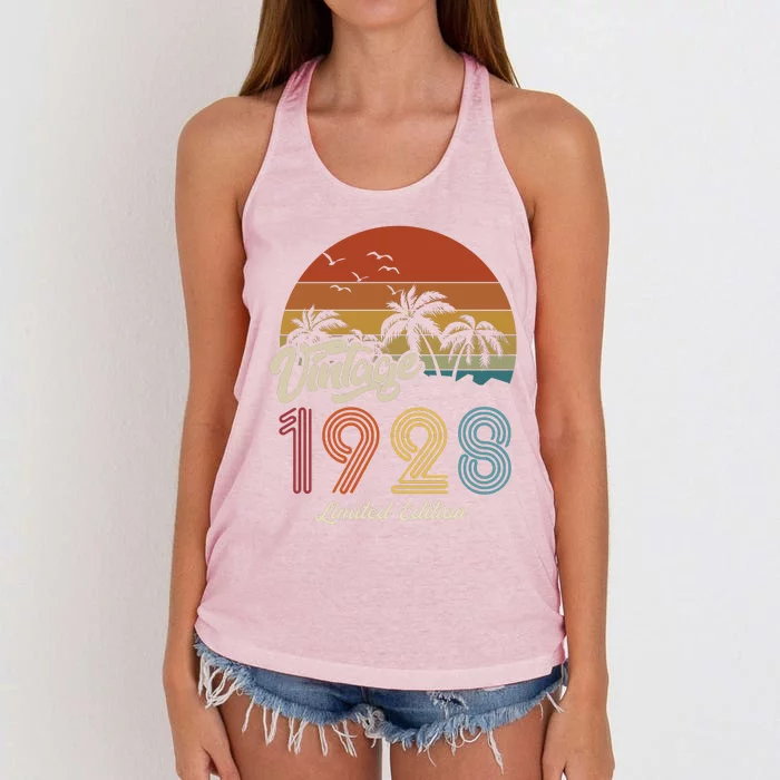 95th Birthday Vintage Limited Edition 1928 Women's Knotted Racerback Tank