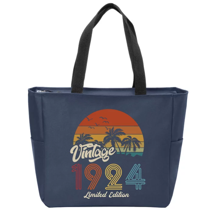 99th Birthday Vintage Limited Edition 1924 Zip Tote Bag